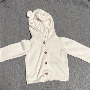 Carters Baby Knit Hooded Cardigan - Cream